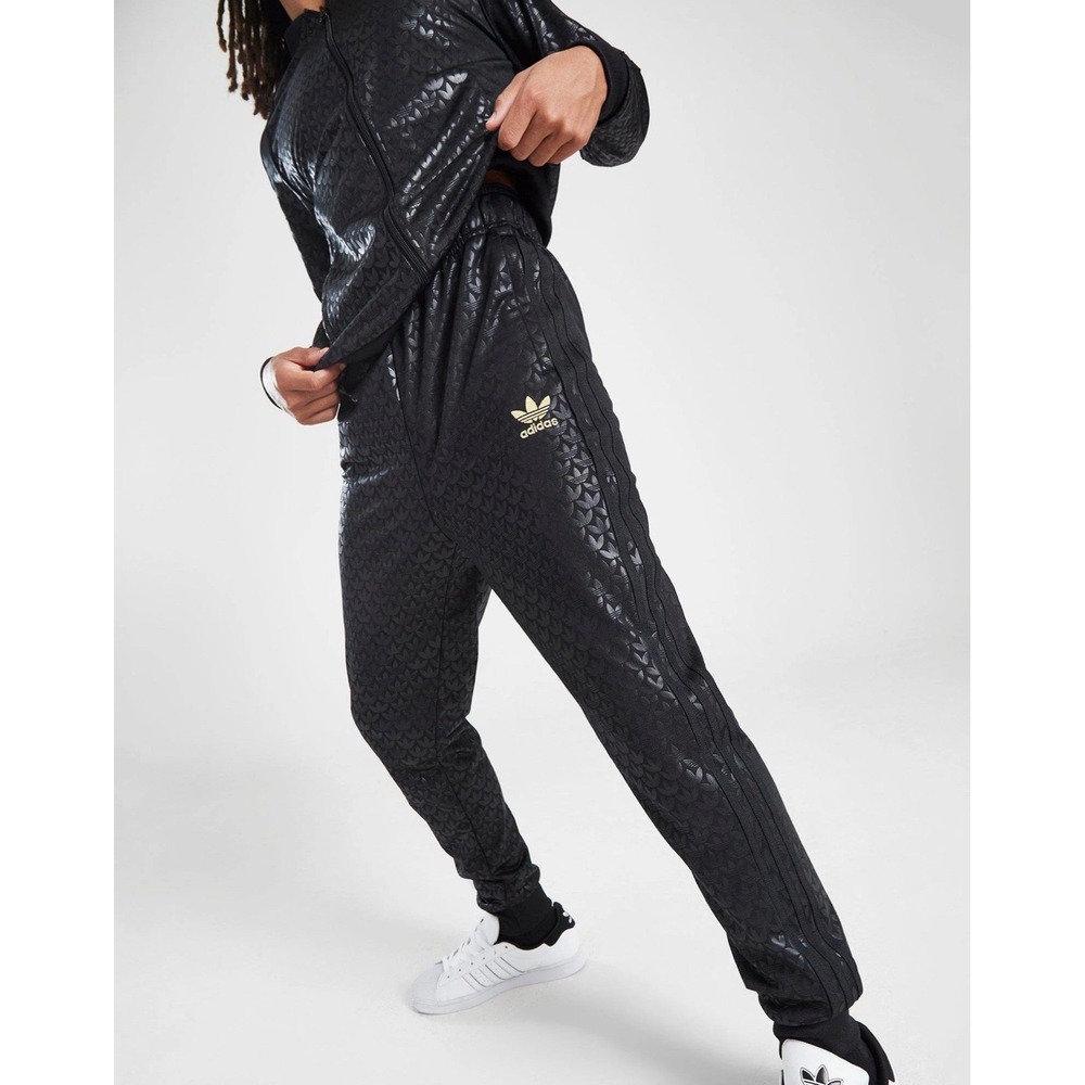 Adidas Originals RARE Superstar Black Joggers IU0897 Boys Medium NWT